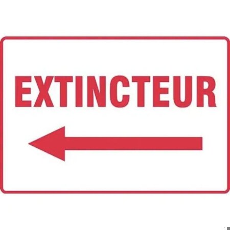 Accuform BILINGUAL FRENCH SIGN  FIRE FRMFXG938VA FRMFXG938VA